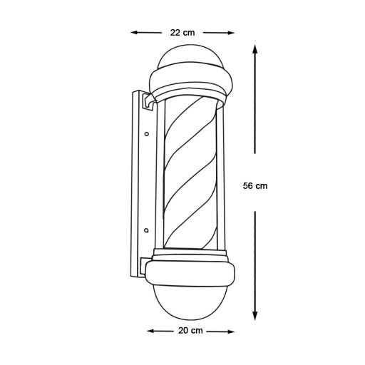 Svítící barber shop znamení