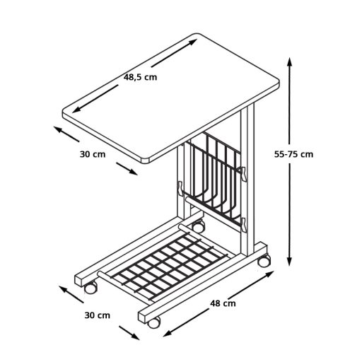 Pojízdný stojan na notebook