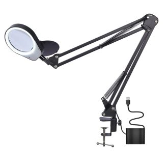   Zvětšovací sklo k desce stolu, s 2 čočkami a LED osvětlením