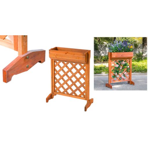 Dřevěný zahradní květinový box
