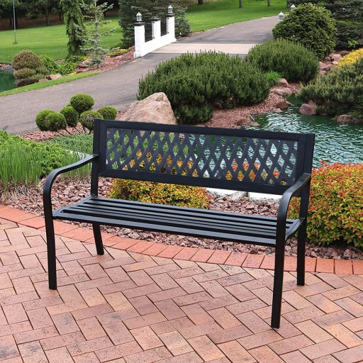 Zahradní lavice ve více typech, s mřížkou