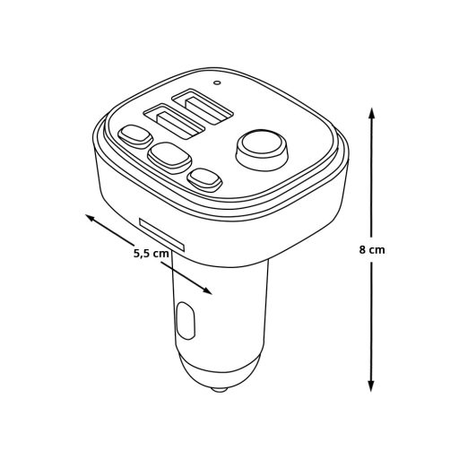 Multifunkční transmitter do auta