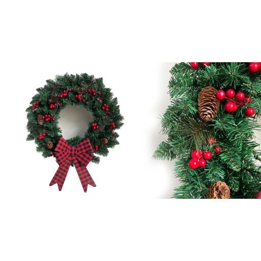 Vánoční dekorace na dveře 60cm, 50 LED 