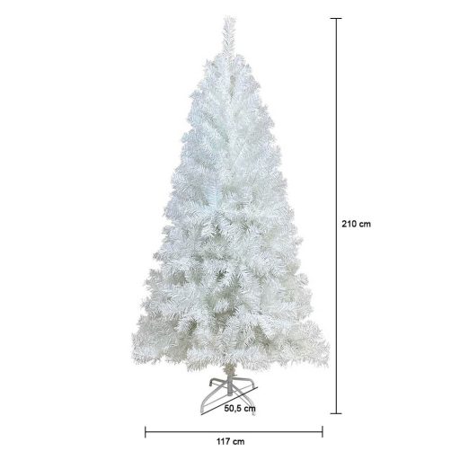 Bílý umělý stromek ve více velikostech-210 cm-ový