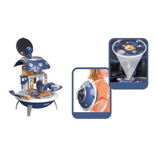 Sada nářadí a projektor UFO pro děti, 52-dílná