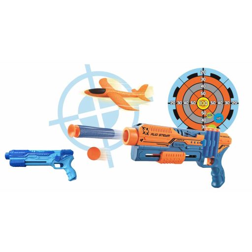 Dětská pistole s příslušenstvím, ve více typech-modrá