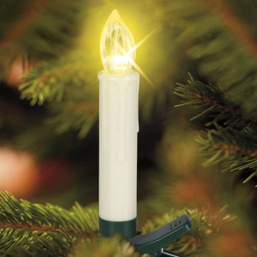 Sada bezdrátových svíček, 30 ks-ová, s dálkovým ovladačem, ve více barvách-barevná