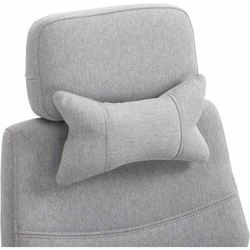 Otočná kancelářská židle s opěrkou hlavy - ve více barvách-jasnošedá