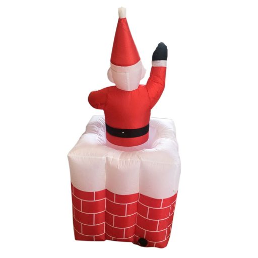 Vánoční nafukovací figurky - Mikuláš v komíně