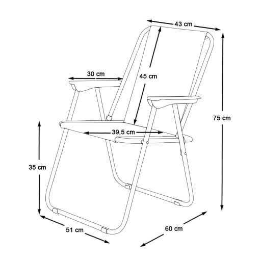 Rybářská židle, 2 ks