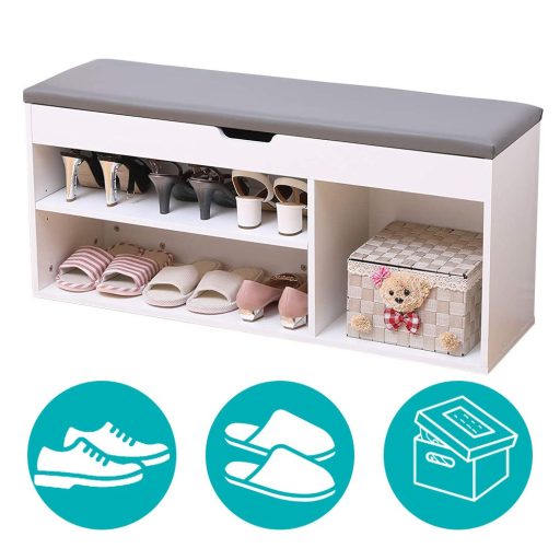 Botník na odkládání obuvi i na sednutí s polstrovaným sedákem