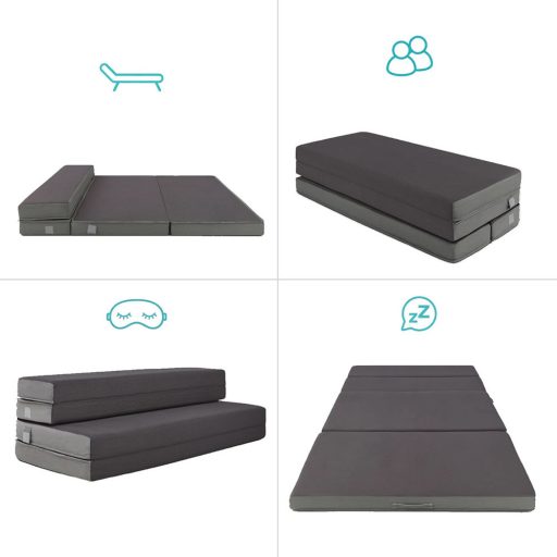 Přenosná skládací matrace, 100*190*10 cm