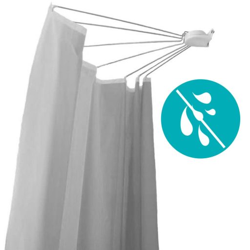 Držák sprchového závěsu ve tvaru deštníku