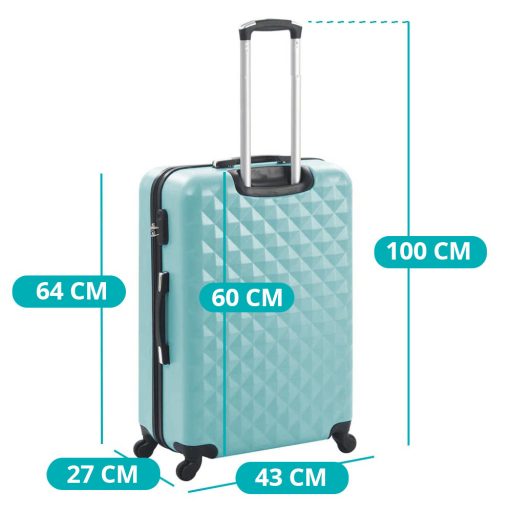 Sada cestovního kufru s kosmetickou taštičkou ve více barvách-mátově zelená