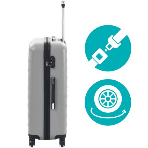 Sada cestovního kufru s kosmetickou taštičkou ve více barvách-šedá