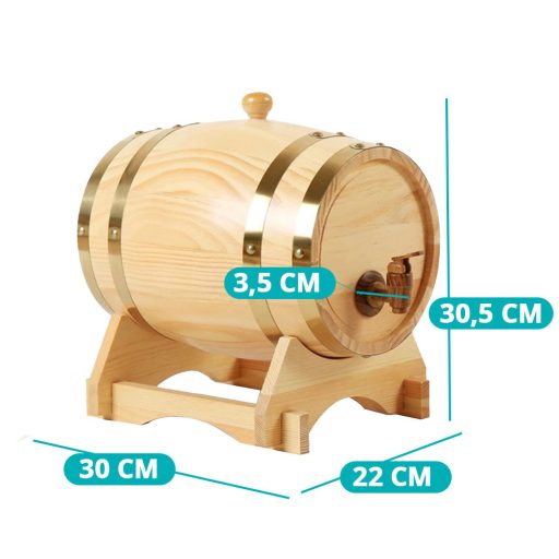 Dubový sud s kohoutkem, 5l