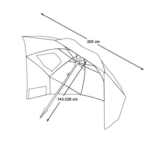 Plážový slunečník, 223cm
