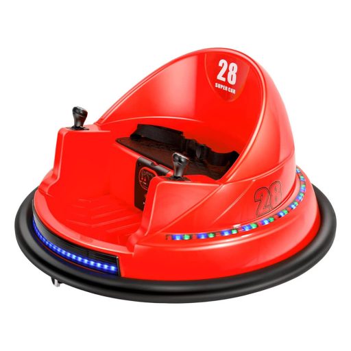 Dětský elektrický dodgem, 6V, s baterií, dálkové ovládání, červený