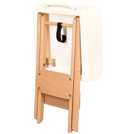 Skládací křeslo k masážnímu lůžku se 2 masážními válečky