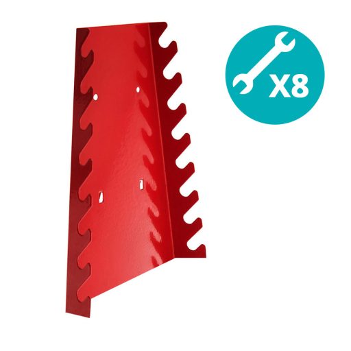 Kovový nástěnný organizér na nářadí s háčky a úložným prostorem