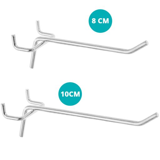 Kovový nástěnný organizér na nářadí s háčky a úložným prostorem