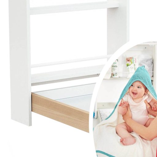 Závěsný přebalovací pult sklopný