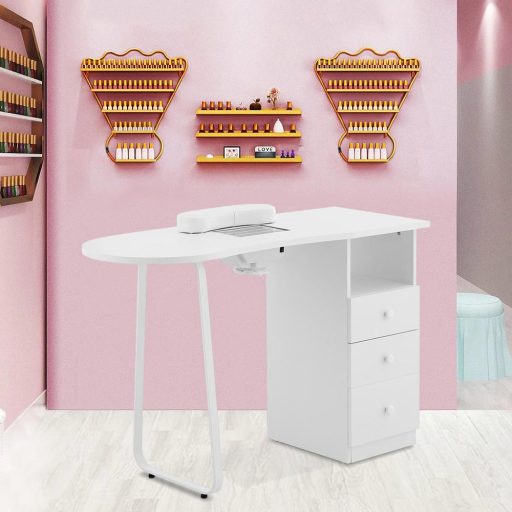 Manikúrní stolek s zabudovaným odsáváním s 3 zásuvkami