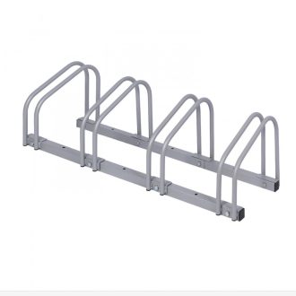 Venkovní úschovna kol pro 4 jízdní kola, stříbrná