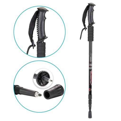 Teleskopická vycházková hůl, 1 pár