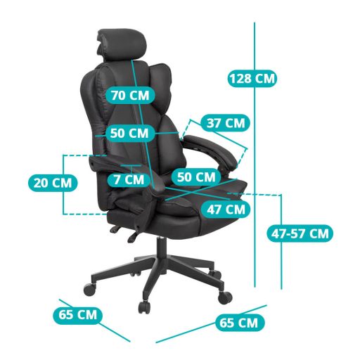 Ředitelská otočná židle LUX, ve více barvách-černá