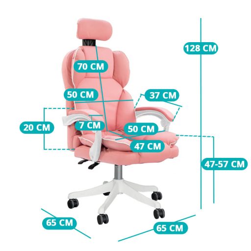 Ředitelská otočná židle LUX, ve více barvách-růžová