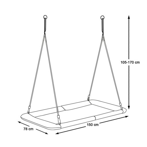 Houpačka hnízdo 150*80cm, barevná