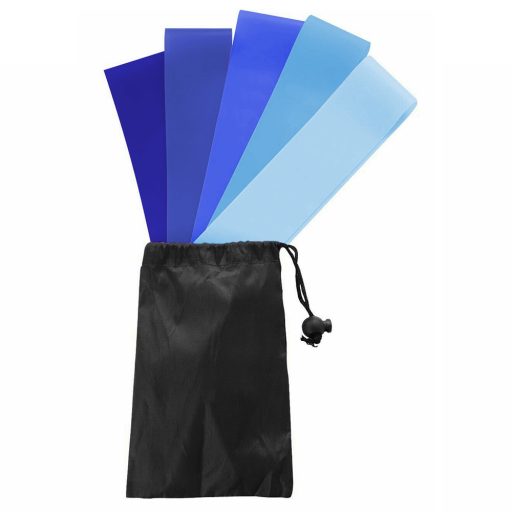 Gumové pásy na cvičení, 5 ks ve více typech - modré