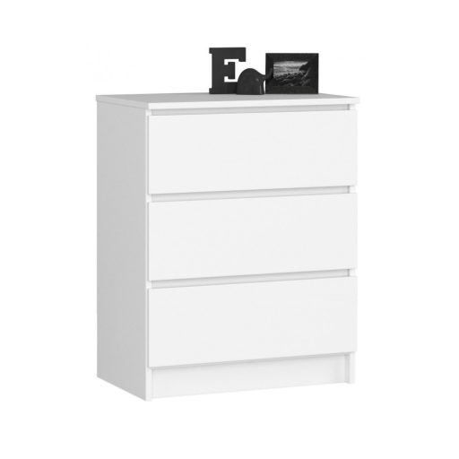 Komoda se 3 zásuvkami bílá 60*77*40 cm