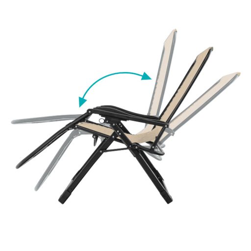 Polstrovaná nulová gravitační židle ve více barvách-béžová