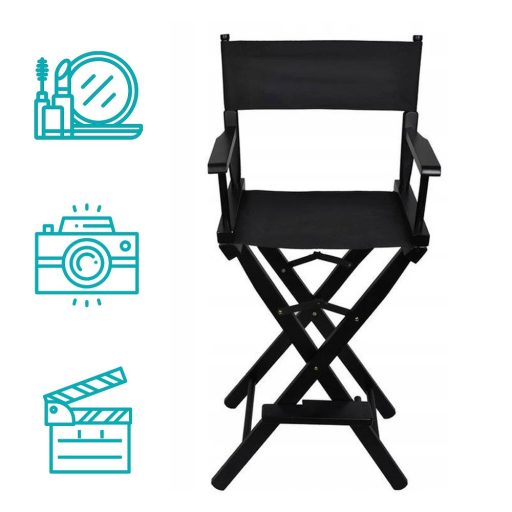 Skládací make-up křeslo s dřevěným rámem