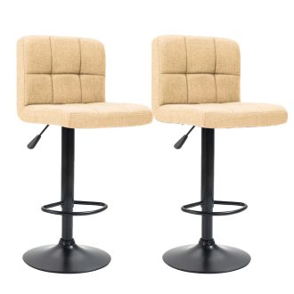 2 látkové barové židle ve více barvách, béžový