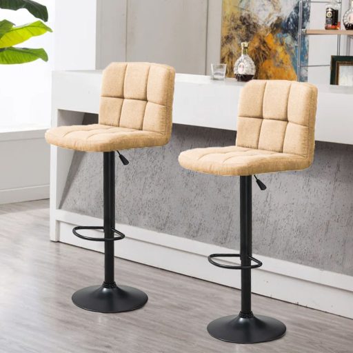 2 látkové barové židle ve více barvách, béžový