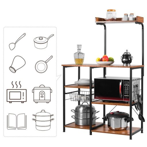 Praktický a stylový regál s košíkem