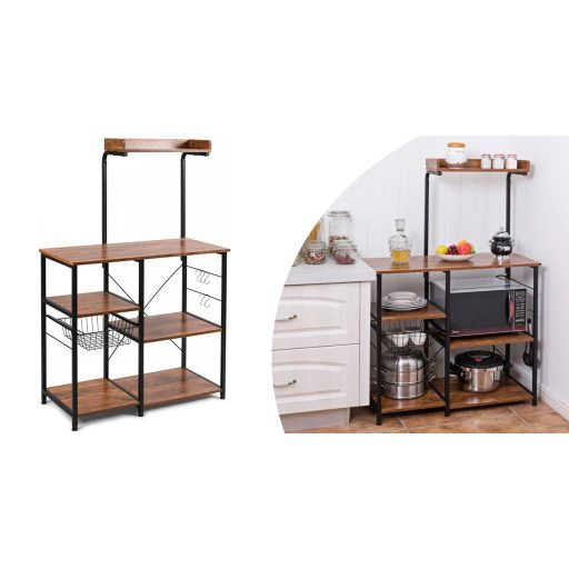 Praktický a stylový regál s košíkem