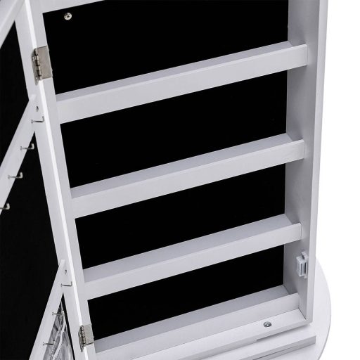 Otočný držák na šperky a tašky se zrcadlem po celé délce