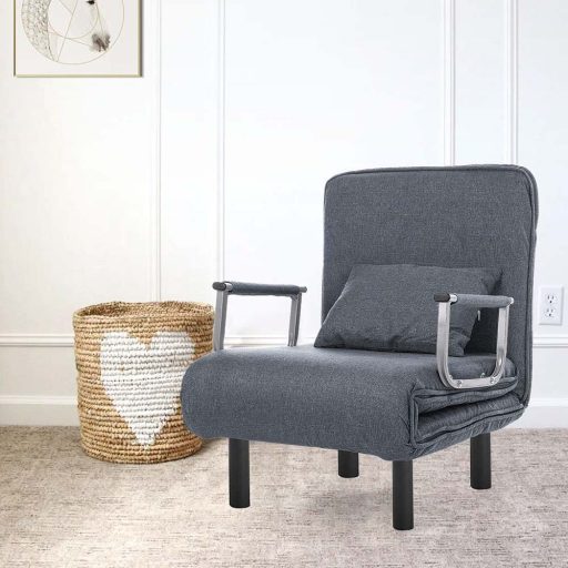 Rozkládací křeslo 2v1 ve více barvách-tmavošedé