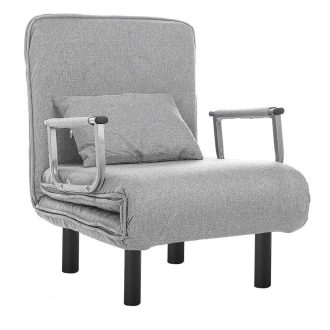 Rozkládací křeslo 2v1 ve více barvách-jasnošedé