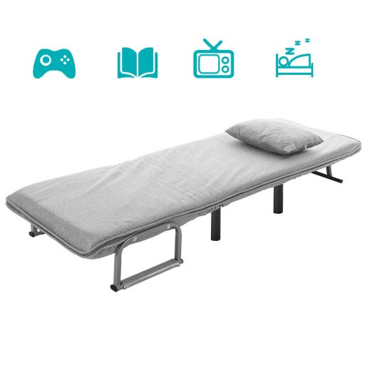 Rozkládací křeslo 2v1 ve více barvách-jasnošedé