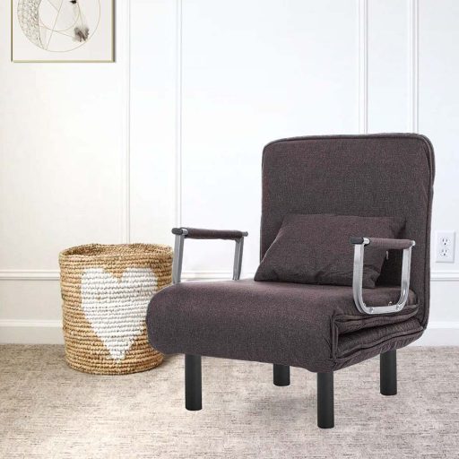 Rozkládací křeslo 2v1 ve více barvách-hnědé