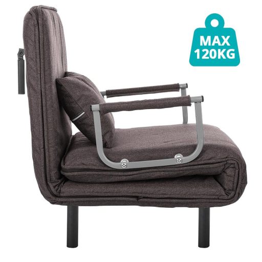 Rozkládací křeslo 2v1 ve více barvách-hnědé