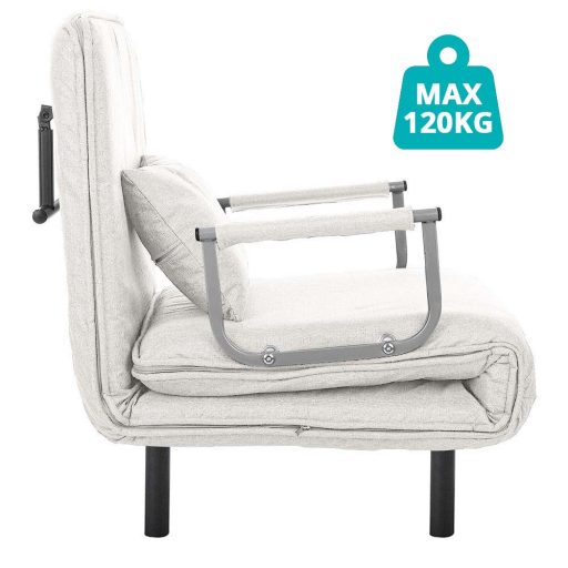 Rozkládací křeslo 2v1 ve více barvách-béžové