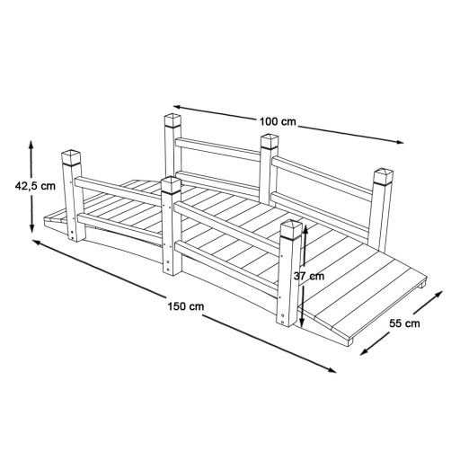 Dřevěný zahradní můstek