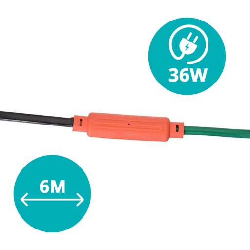 Zahradní topný kabel pro rostliny v několika velikostech, 36W, 6m