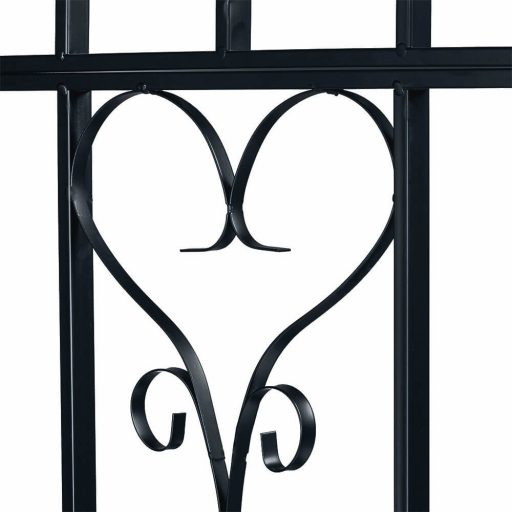 Pergola pro růže s lavičkou, černá